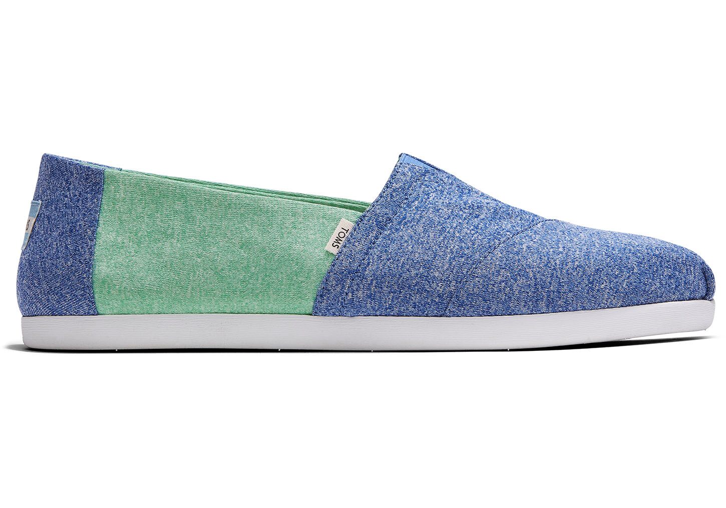 Toms Classics REPREVE Melange Knit - Mens Alpargata Espadrilles - Blue/green - NZ - 967158SPK